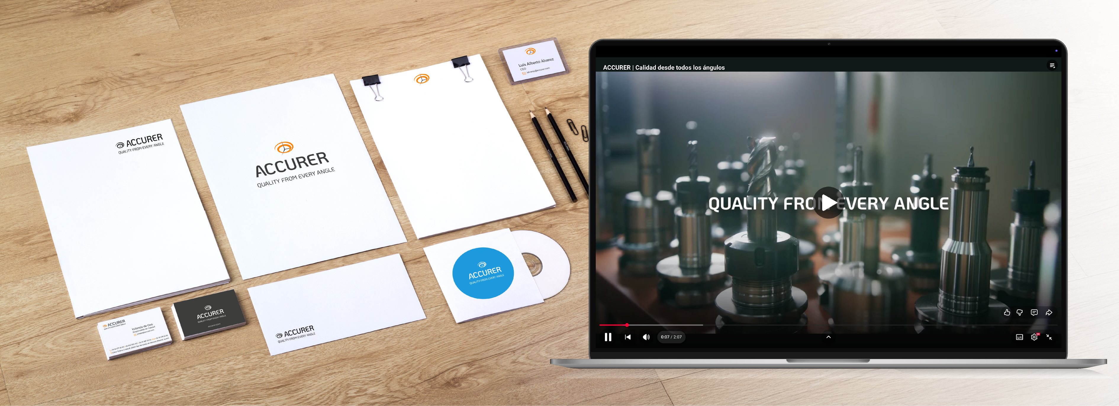 Identidad corporativa y video Accurer